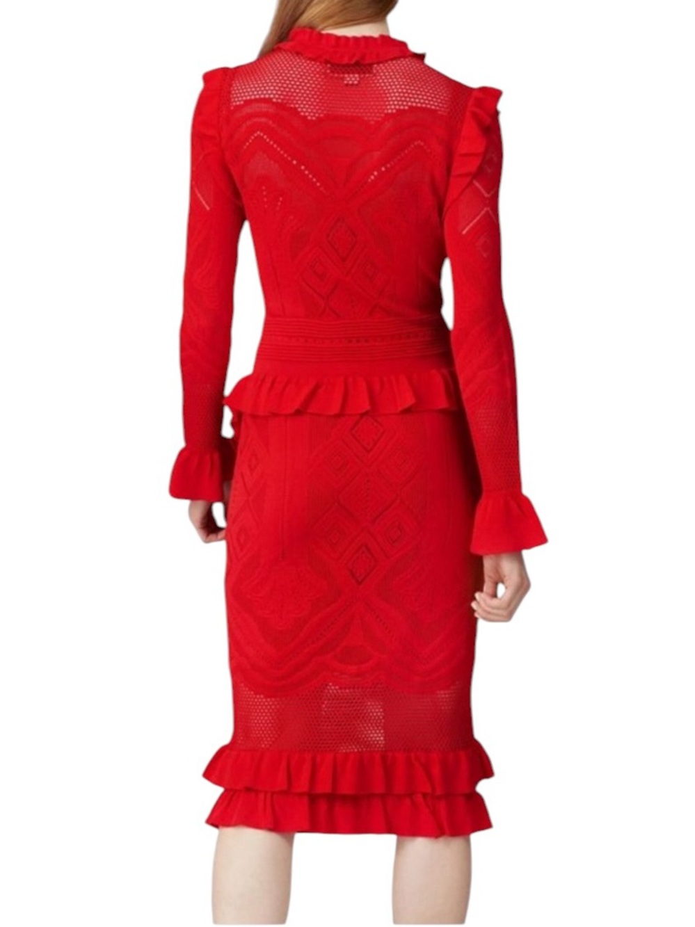 Alexis Red Sivan Ruffle Knit Dress - Picture 7 of 10